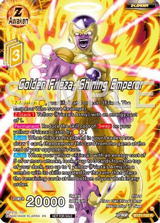 Golden Frieza, Shining Emperor (Championship 2024 Finals Zenkai Pack) (BT21-102) - Tournament Promotion Cards Foil
