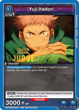 Yuji Itadori (101) (Judge Pack) (UEPR/JJK-1-101) - Union Arena Promotion Cards Foil