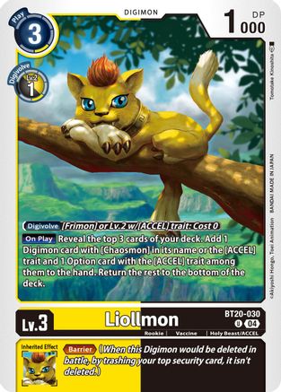 Liollmon - BT20-030 (BT20-030) - Release Special Booster 2.5