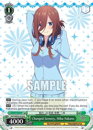 Changed Scenery, Miku Nakano (5HY/WE43-E16 N) - The Quintessential Quintuplets Specials Premium Booster