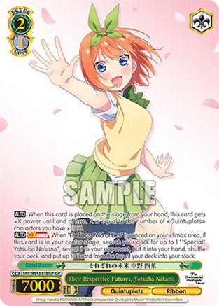 Their Respective Futures, Yotsuba Nakano (IGP) (5HY/WE43-E18IGP IGP) - The Quintessential Quintuplets Specials Premium Booster