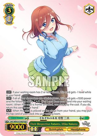 Their Respective Futures, Miku Nakano (IGP) (5HY/WE43-E19IGP IGP) - The Quintessential Quintuplets Specials Premium Booster