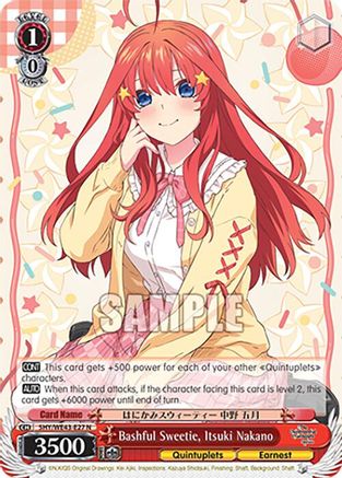 Bashful Sweetie, Itsuki Nakano (5HY/WE43-E27 N) - The Quintessential Quintuplets Specials Premium Booster