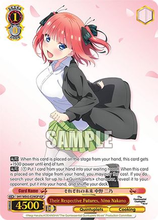 Their Respective Futures, Nino Nakano (IGP) (5HY/WE43-E29IGP IGP) - The Quintessential Quintuplets Specials Premium Booster
