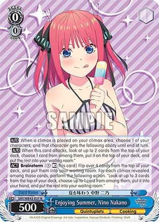 Enjoying Summer, Nino Nakano (5HY/WE43-E37 N) - The Quintessential Quintuplets Specials Premium Booster