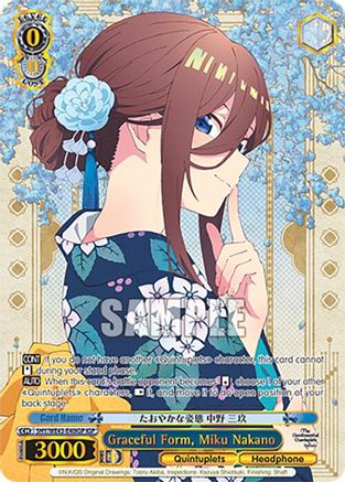 Graceful Form, Miku Nakano (IGP) (5HY/WE43-E40IGP IGP) - The Quintessential Quintuplets Specials Premium Booster