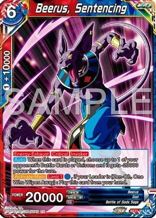 Beerus, Sentencing (BT27-114) - History of Z