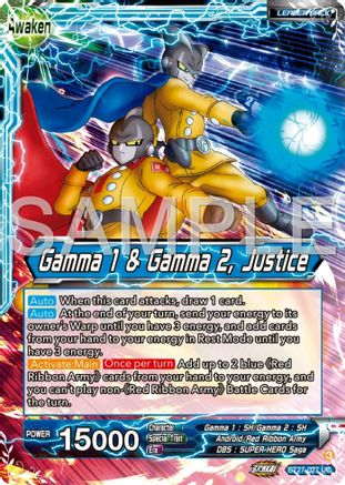 Gamma 2 // Gamma 1 & Gamma 2, Justice (BT27-027) - History of Z Foil