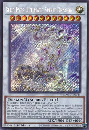 Blue-Eyes Ultimate Spirit Dragon (Secret Rare) (SDWD-EN043) - Structure Deck: Blue-Eyes White Destiny 1st Edition