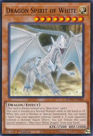 Dragon Spirit of White (SDWD-EN008) - Structure Deck: Blue-Eyes White Destiny 1st Edition