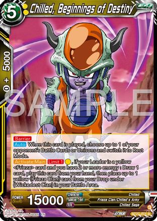 Chilled, Beginnings of Destiny (BT27-071) - History of Z Foil