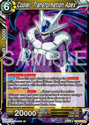 Cooler, Transformation Apex (BT27-081) - History of Z Foil