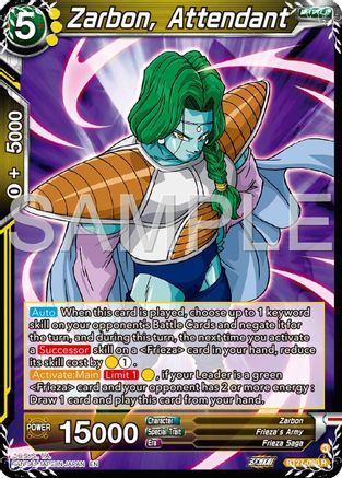 Zarbon, Attendant (BT27-080) - History of Z Foil