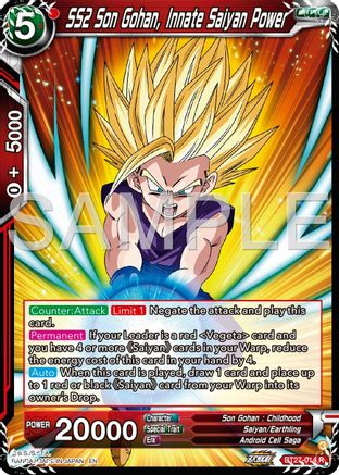 SS2 Son Gohan, Innate Saiyan Power (BT27-014) - History of Z
