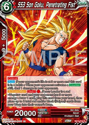 SS3 Son Goku, Penetrating Fist (BT27-017) - History of Z Foil