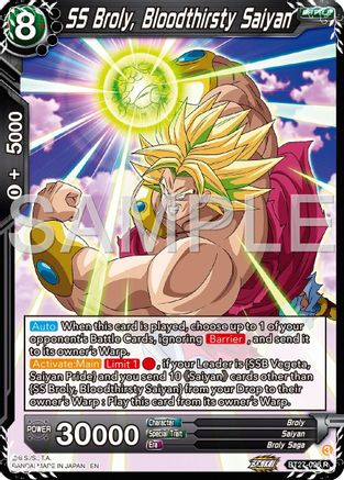 SS Broly, Bloodthirsty Saiyan (BT27-096) - History of Z