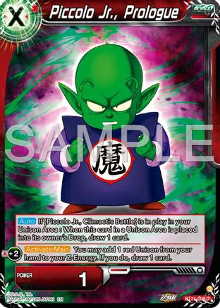 Piccolo Jr., Prologue (BT27-008) - History of Z Foil