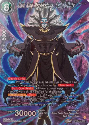 Dark King Mechikabura, Call to Duty (SPR) (BT27-105) - History of Z Foil