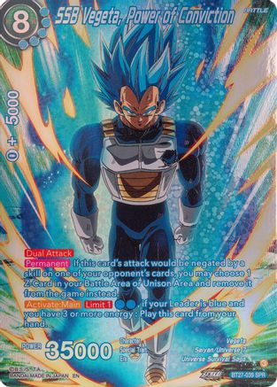 SSB Vegeta, Power of Conviction (SPR) (BT27-039) - History of Z Foil
