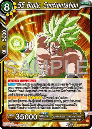 SS Broly, Confrontation (BT27-091) - History of Z PreRelease Cards