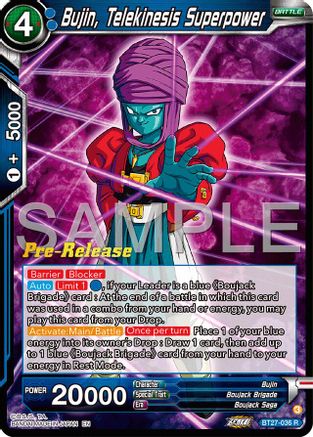 Bujin, Telekinesis Superpower (BT27-036) - History of Z PreRelease Cards