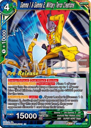 Gamna 1 & Gamma 2, Military Terror Creations (BT27-134) - History of Z PreRelease Cards