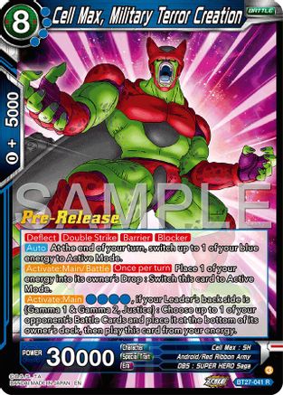 Cell Max, Military Terror Creation (BT27-041) - History of Z PreRelease Cards
