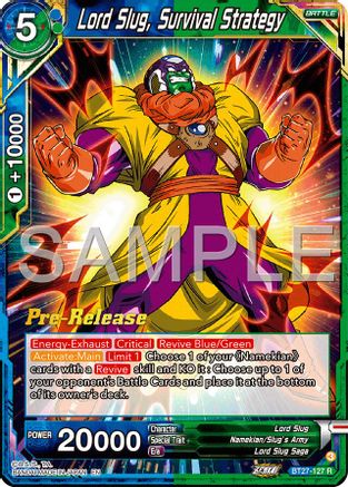 Lord Slug, Survival Strategy (BT27-127) - History of Z PreRelease Cards