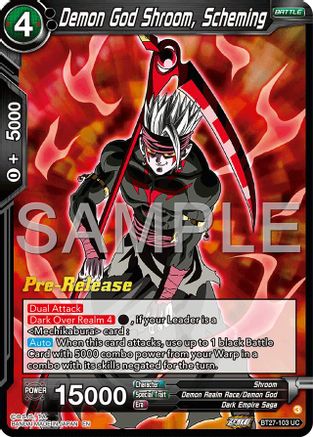 Demon God Shroom, Scheming (BT27-103) - History of Z PreRelease Cards