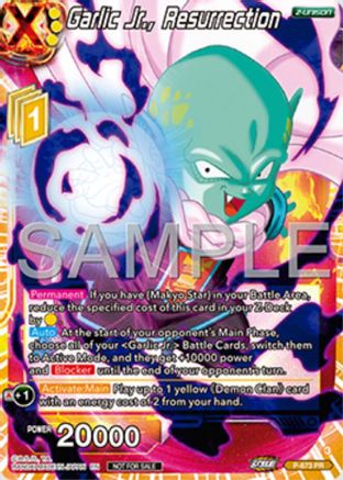 Garlic Jr., Resurrection (Zenkai Series Tournament Pack Vol.11) (P-673) - Tournament Promotion Cards