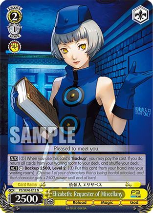 Elizabeth: Requester of Miscellany (P3/SE46-E12N) - Persona 3 Reload Premium Booster