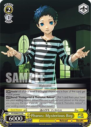 Pharos: Mysterious Boy (P3/SE46-E13N) - Persona 3 Reload Premium Booster