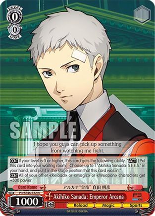 Akihiko Sanada: Emperor Arcana (P3/SE46-E22N) - Persona 3 Reload Premium Booster
