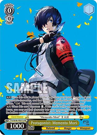 Protagonist: Memento Mori (Foil) (P3/SE46-PE01SPR) - Persona 3 Reload Premium Booster