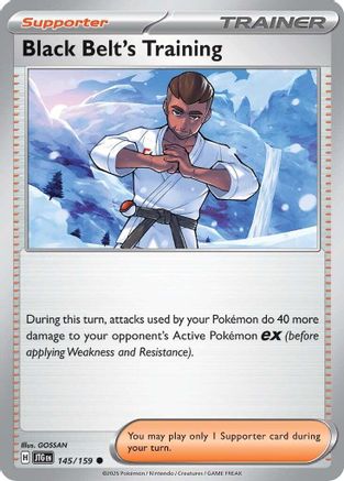 Black Belt's Training 145/159  - Reverse Holofoil SV09 Journey Together - Common