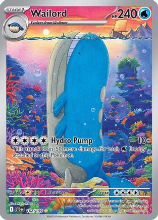 Wailord 162/159  - Holofoil SV09 Journey Together - Illustration Rare