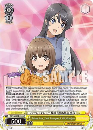 Fashion Show, Kaede Azusagawa & Mai Sakurajima (SBY/W114-E005 R) - Rascal Does Not Dream Series