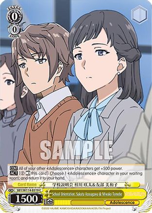 School Orientation, Sakuta Azusagawa & Miwako Tomobe (SBY/W114-E019 C) - Rascal Does Not Dream Series
