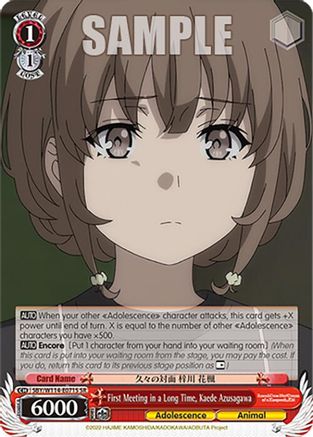 First Meeting in a Long Time, Kaede Azusagawa (SR) (SBY/W114-E071S SR) - Rascal Does Not Dream Series