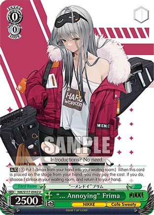 "... Annoying" Frima (NIK/S117-E042 U) - GODDESS OF VICTORY: NIKKE