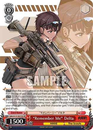 "Remember Me" Delta (SR) (NIK/S117-E073S SR) - GODDESS OF VICTORY: NIKKE