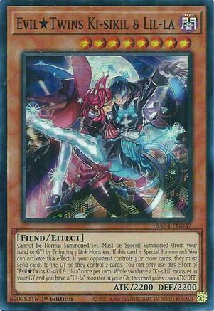 Evil Twins Ki-sikil & Lil-la (RA04-EN037) - Quarter Century Stampede 1st Edition