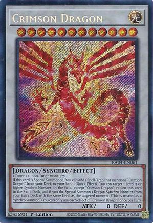 Crimson Dragon (Secret Rare) (RA04-EN061) - Quarter Century Stampede 1st Edition