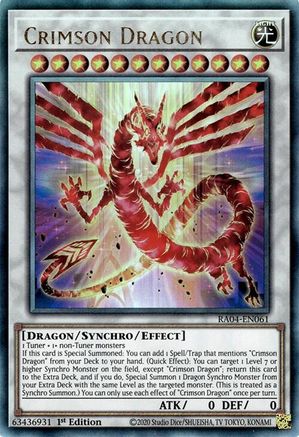 Crimson Dragon (PUR) (RA04-EN061) - Quarter Century Stampede 1st Edition