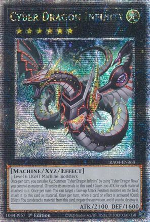Cyber Dragon Infinity (Alternate Art) (Quarter Century Secret Rare) (RA04-EN068) - Quarter Century Stampede 1st Edition