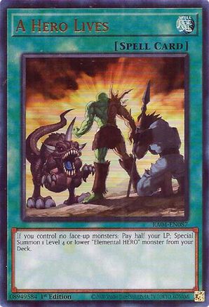 A Hero Lives (UR) (RA04-EN087) - Quarter Century Stampede 1st Edition