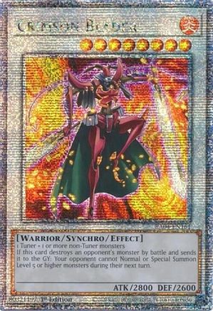 Crimson Blader (Quarter Century Secret Rare) (RA04-EN161) - Quarter Century Stampede 1st Edition
