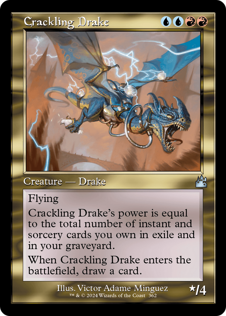 Crackling Drake (Retro Frame) (RVR-362) - Ravnica Remastered