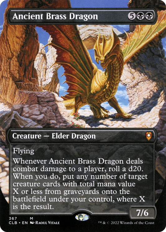 Ancient Brass Dragon (Borderless) (CLB-367) - Commander Legends: Battle for Baldur's Gate (Borderless)