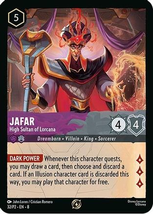 Jafar - High Sultan of Lorcana (Store Champion Participant) (32/P2) - Disney Lorcana Promo Cards